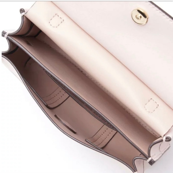 Tory Burch Block T Mini Satchel In Shell Pink - Picture 2 of 4